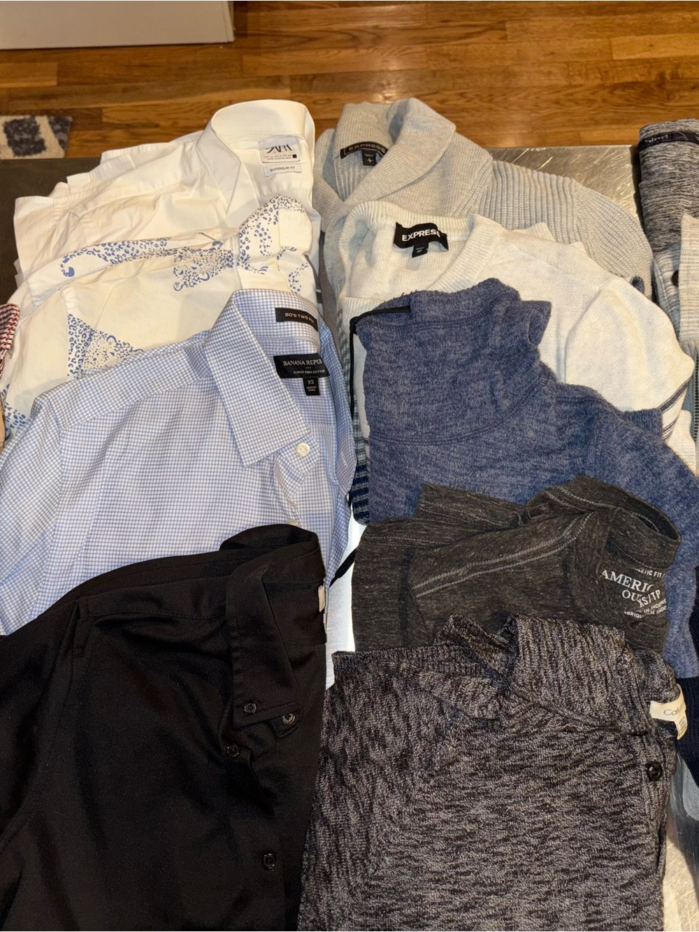 Mixed Men's Tops Bundle - Blue, Gray, White, Black